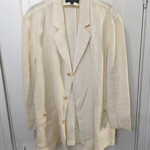 Vintage Ralph Lauren Country Cream Linen Jacket and Pants